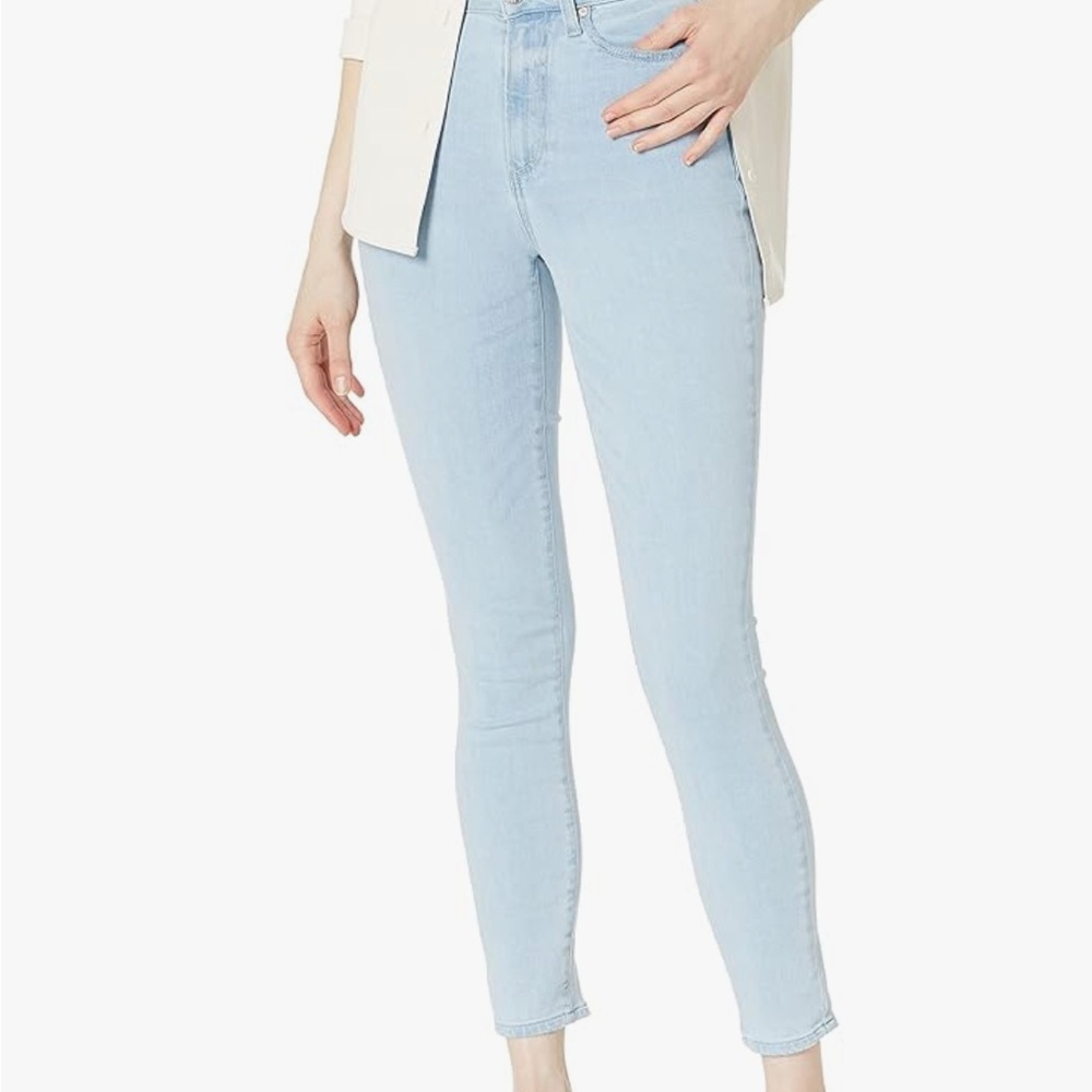 PAIGE Margot Skinny Ankle Jean - Sunbleached Distressed Size 24